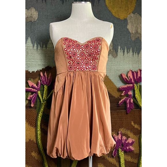 Tibi Beaded Strapless Mini Dress 2 - Picture 6 of 15